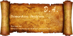 Domonkos Andrea névjegykártya